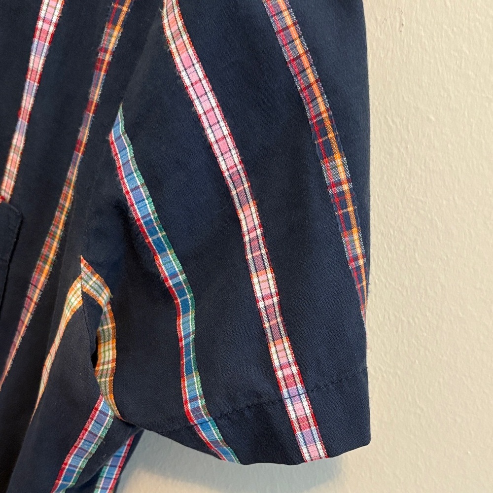 Mr. Turk Navy Striped Short Sleeve Shirt - Picture 5 of 10